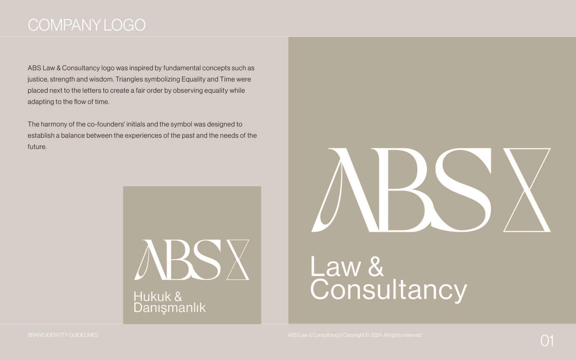 ABS Law logo system