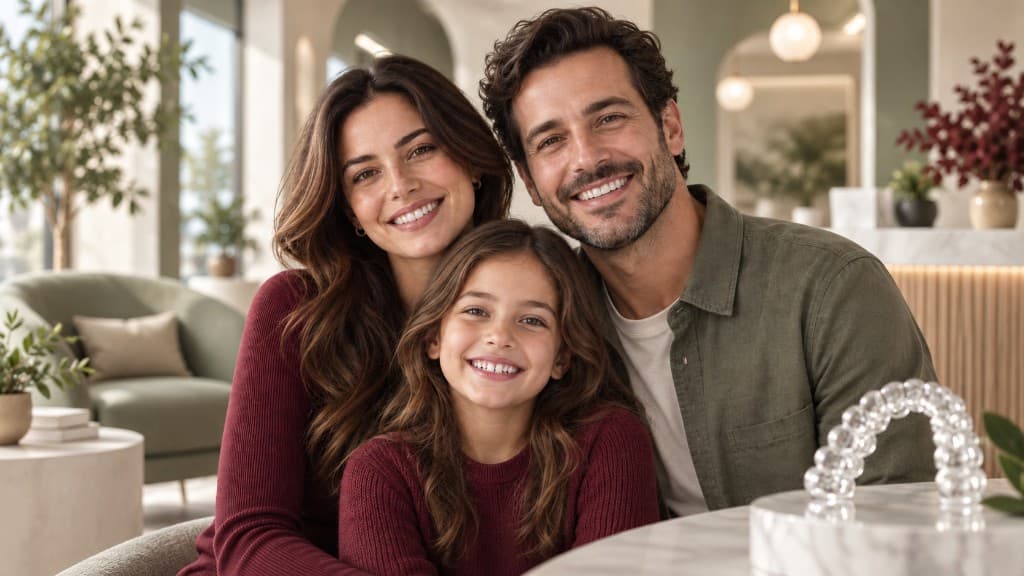 Family smile portrait
