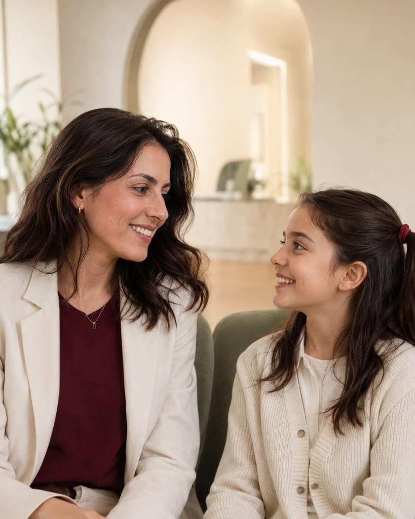 Mother and daughter together